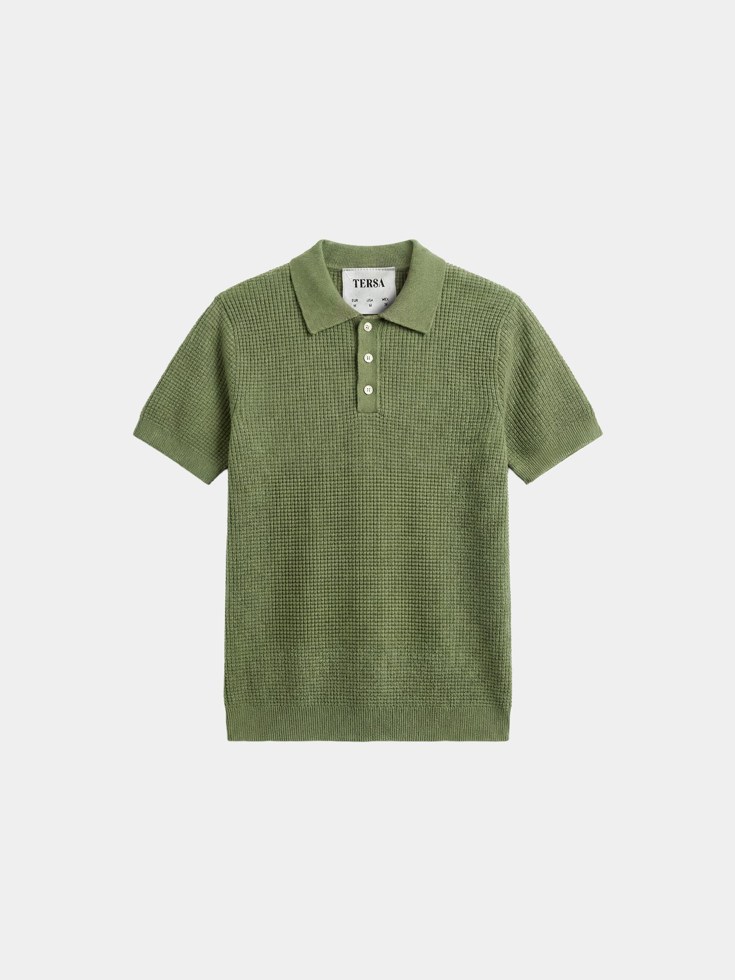 Waffle Knit Polo - Pistachio Green – TERSA