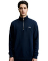REGULAR-FIT HALF-ZIP SWEATER - NAVY BLUE