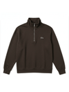 REGULAR-FIT HALF-ZIP SWEATER - BROWN