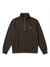 REGULAR-FIT HALF-ZIP SWEATER - BROWN