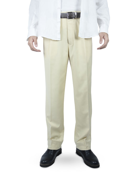 Relaxed Fit Tailored Pants - Beige