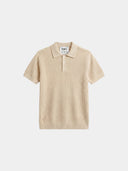 Waffle Knit Polo - Beige