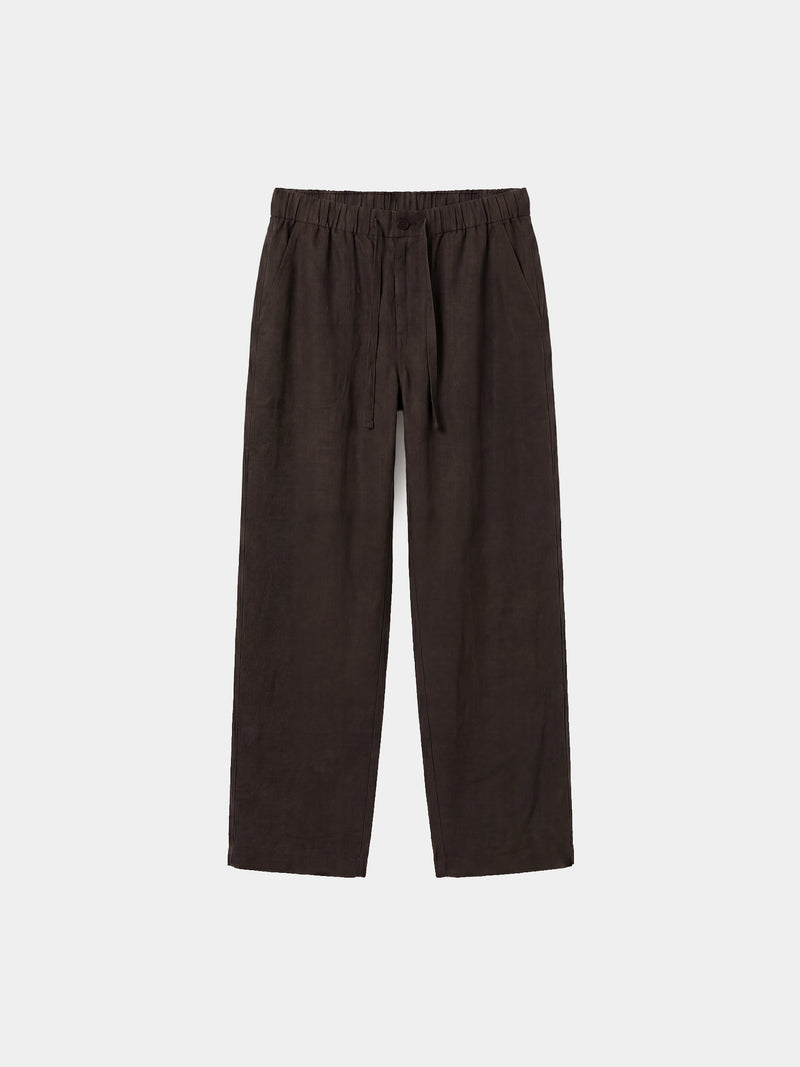 Fatigue Linen Pants - Dark  Brown