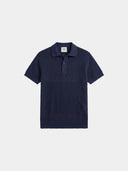 Waffle Knit Polo - Navy