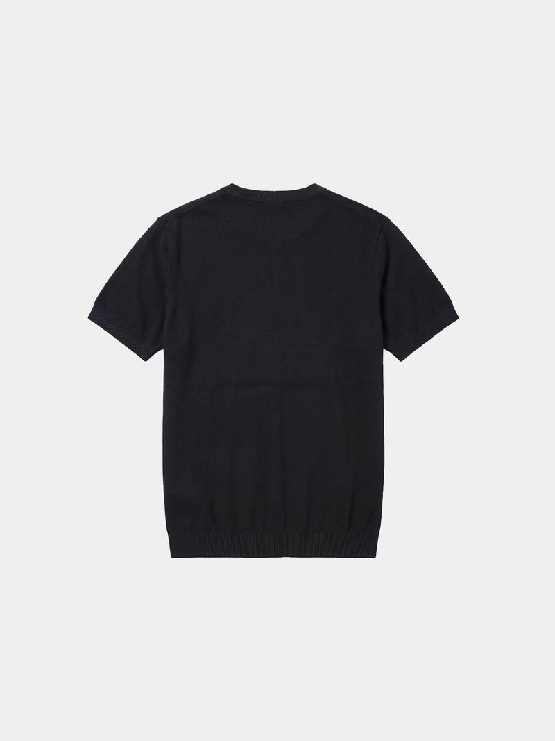 Henley Relaxed Knit - Black