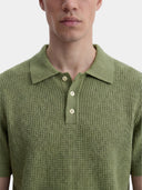 Waffle Knit Polo - Pistachio Green