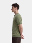 Henley Relaxed Knit  - Pistachio Green
