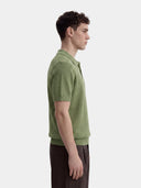 Waffle Knit Polo - Pistachio Green