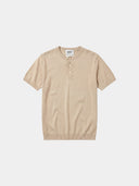 Henley Relaxed Knit  - Beige