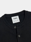 Henley Relaxed Knit - Black