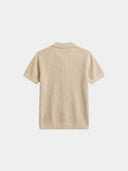 Waffle Knit Polo - Beige