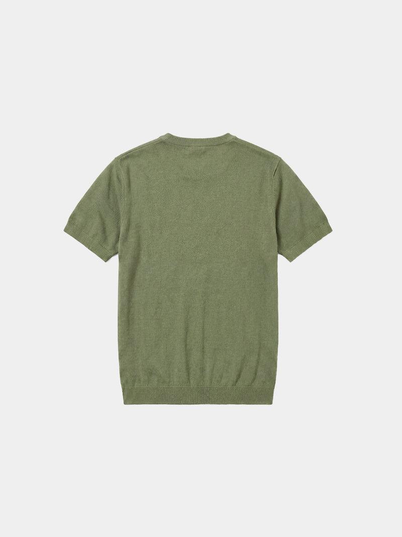 Henley Relaxed Knit  - Pistachio Green