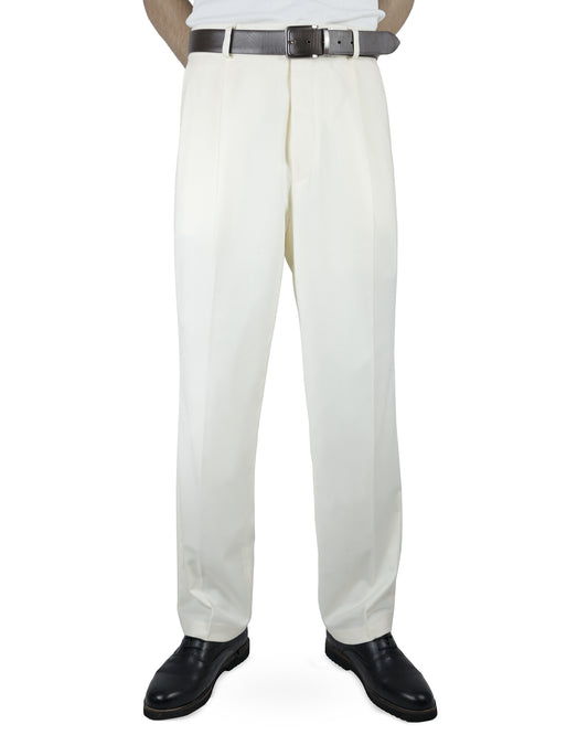 Relaxed Fit Tailored Pants - Creamy White