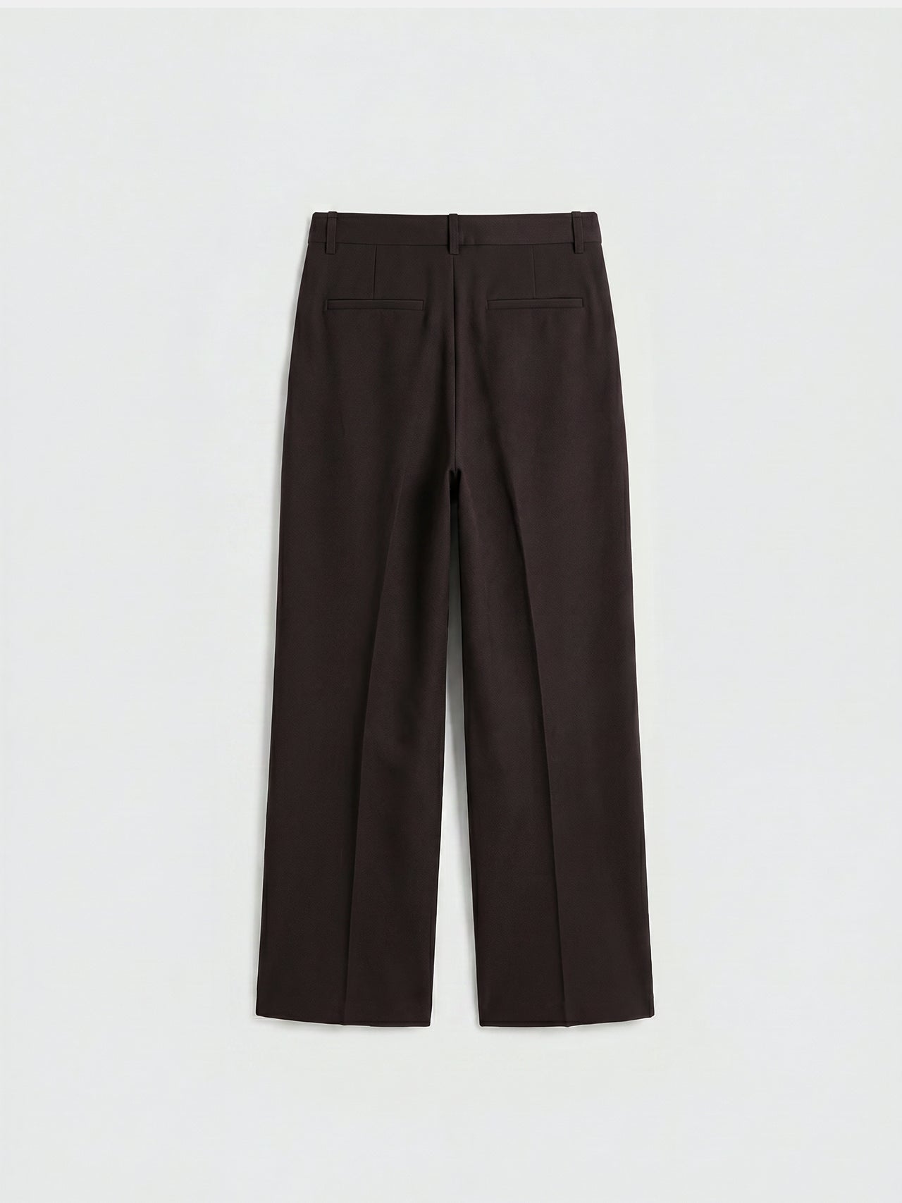 Tersa Tailored Pants Dark Brown | Wide-Leg Pleated Trousers Egypt