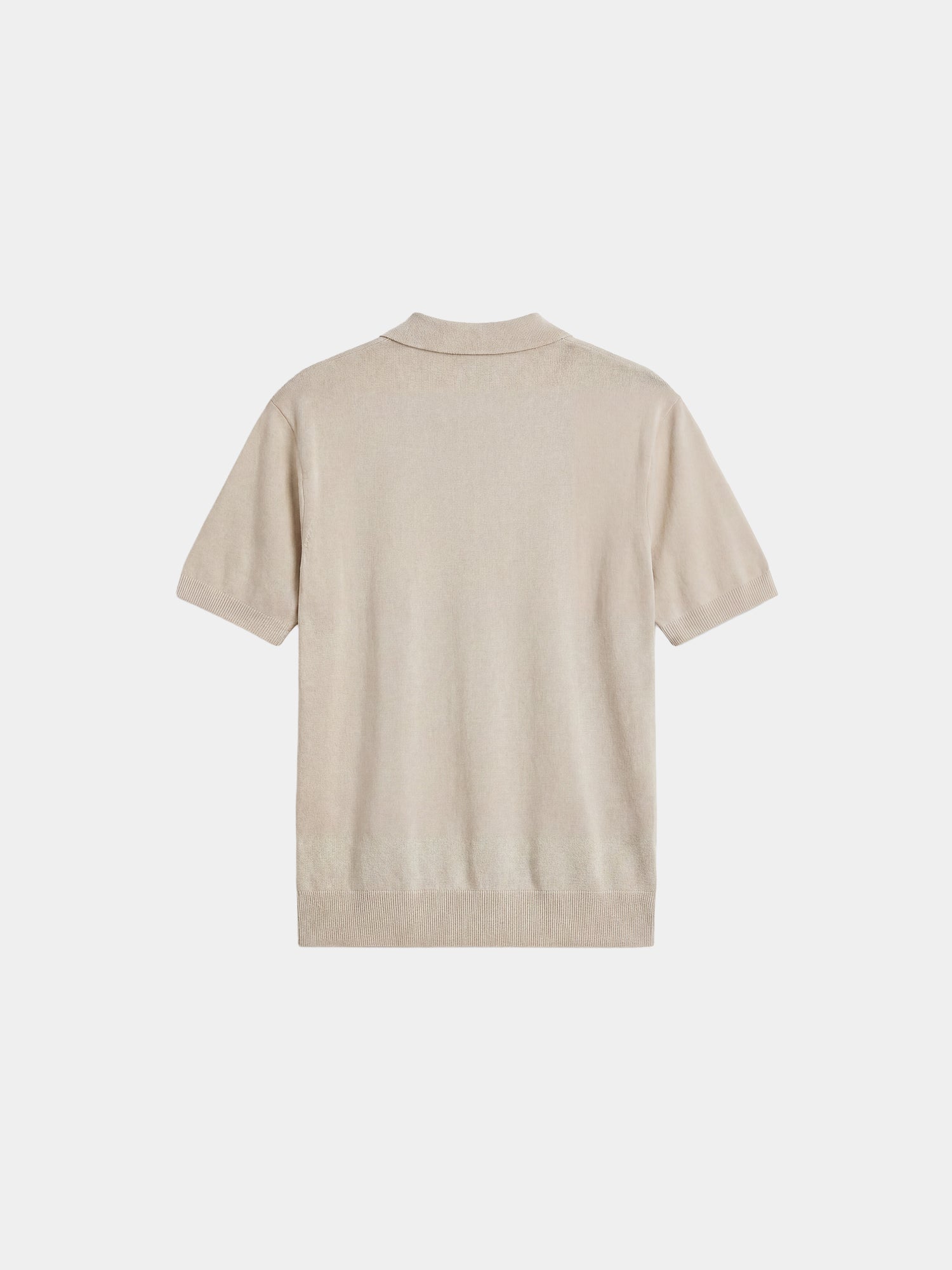 Relaxed Knit Zip Polo - Beige – TERSA