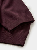 Relaxed Knit Zip Polo - Burgundy