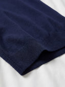 Relaxed Knit Zip Polo - Navy