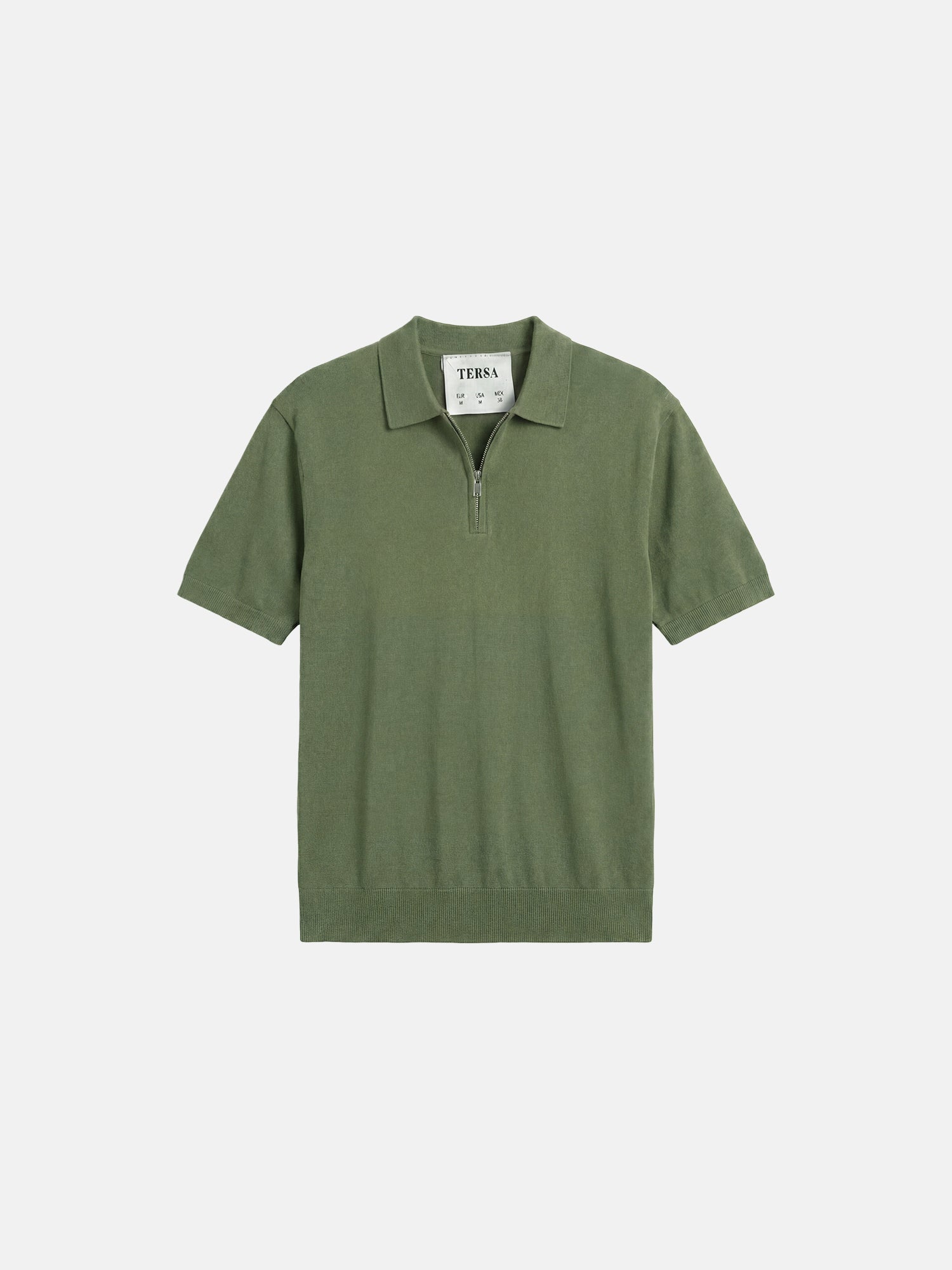 Relaxed Knit Zip Polo - Burgundy – TERSA