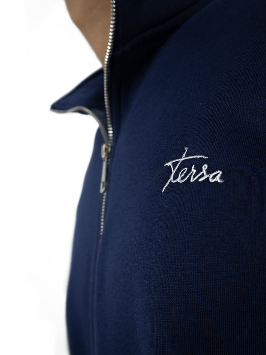 Quarter Zip Sweater - Navy Blue