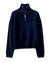 OVERSIZED HALF-ZIP KNIT SWEATER - NAVY