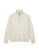 REGULAR-FIT HALF-ZIP SWEATER - BEIGE